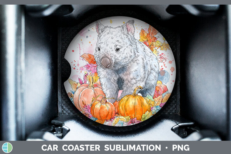 GorgeousSafari Splash Halloween Car Coaster design.