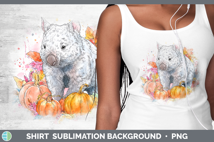 Safari Splash Halloween Wombat Shirt Sublimation Background
