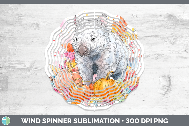 Safari Splash Halloween Wombat Wind Spinner Sublimation Spin