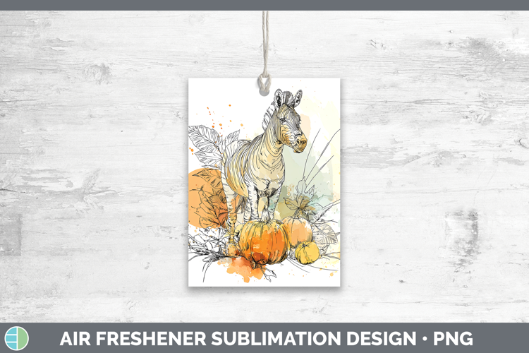 Safari Splash Halloween Zebra Air Freshener Sublimation Car