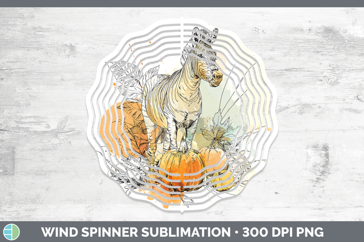 Safari Splash Halloween Zebra Wind Spinner Sublimation Spinn