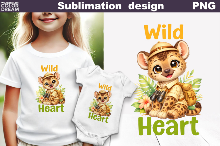 Jungle Cute Hyena | Safari Kids Sublimation