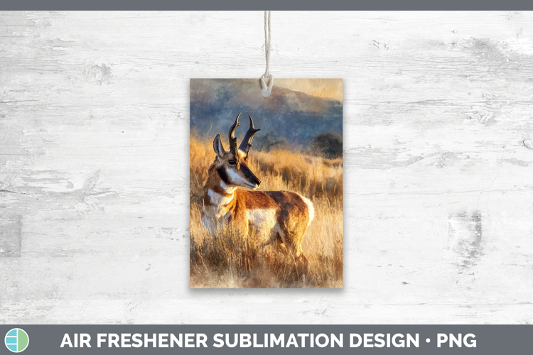 Antelope Safari Sunset Air Freshener Sublimation Design