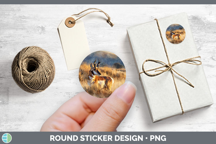 Antelope Safari Sunset Stickers Design