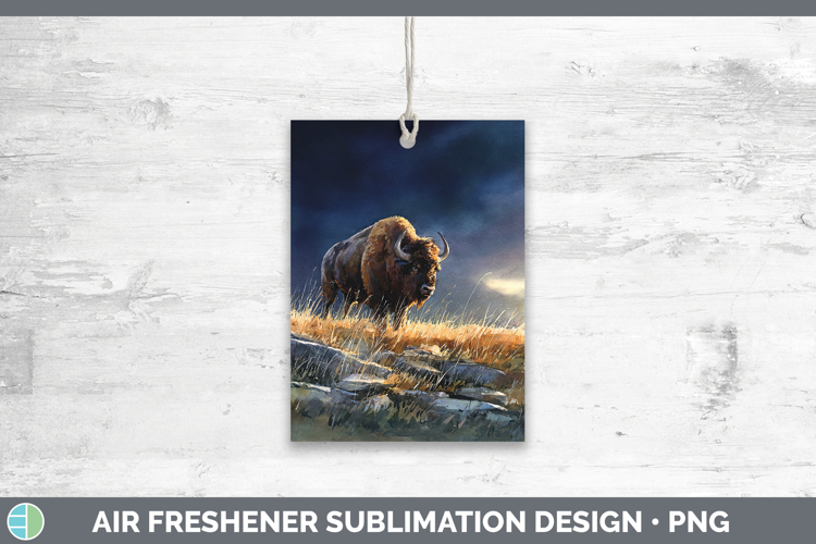 Buffalo Safari Sunset Air Freshener Sublimation Design