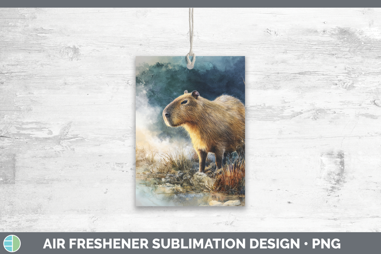 Capybara Safari Sunset Air Freshener Sublimation Design