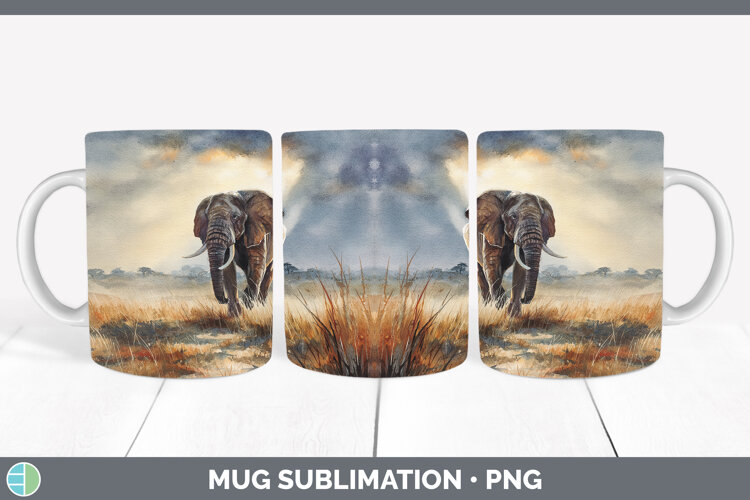 GorgeousSafari Sunset Mug Wrap design.