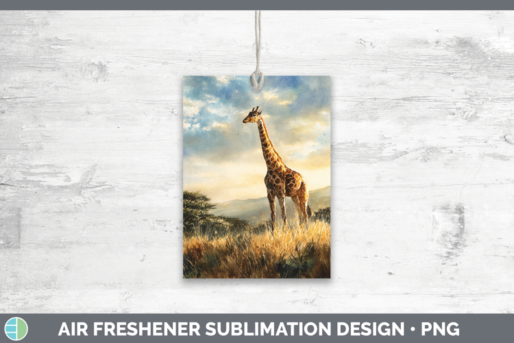 Giraffe Safari Sunset Air Freshener Sublimation Design