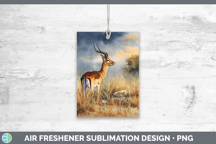 Impala Safari Sunset Air Freshener Sublimation Design