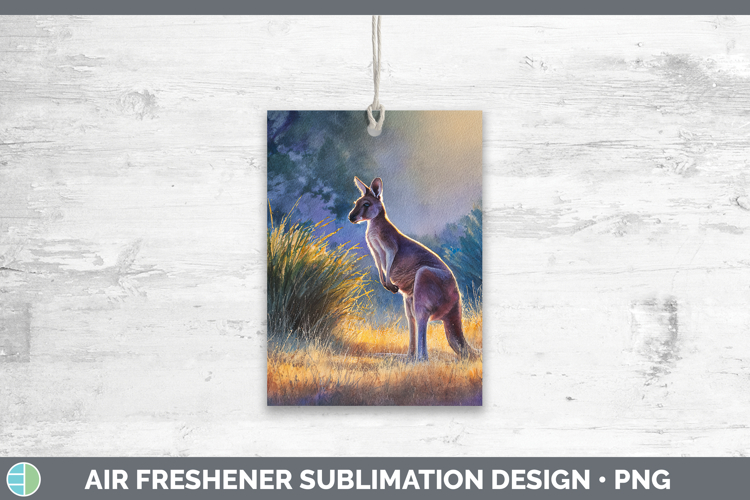 Kangaroo Safari Sunset Air Freshener Sublimation Design