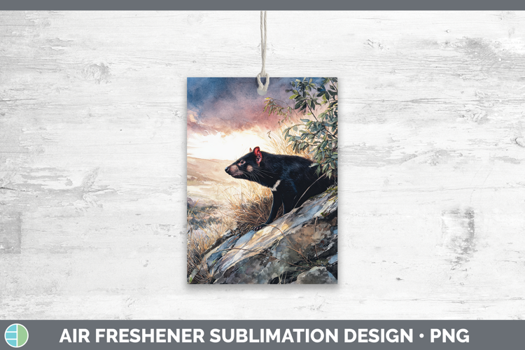 Tasmanian Devil Safari Sunset Air Freshener Sublimation Desi