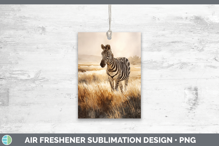 Zebra Safari Sunset Air Freshener Sublimation Design