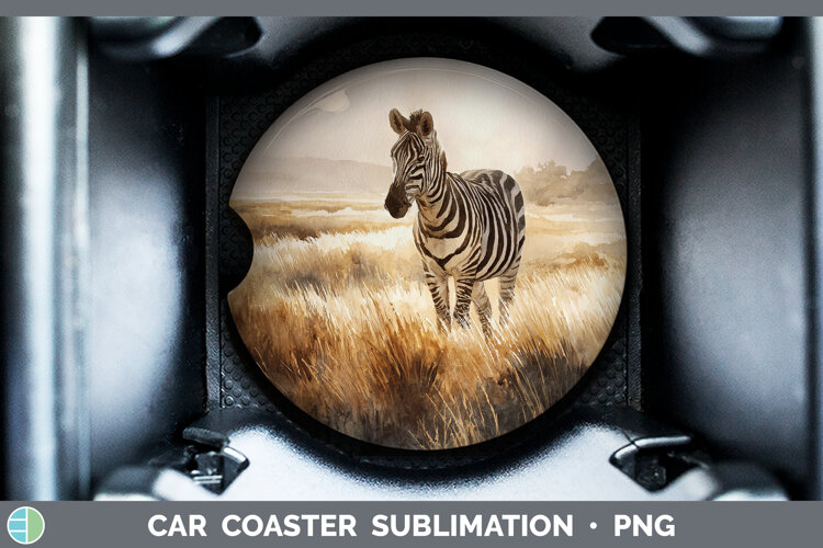 GorgeousSafari Sunset Car Coaster design.