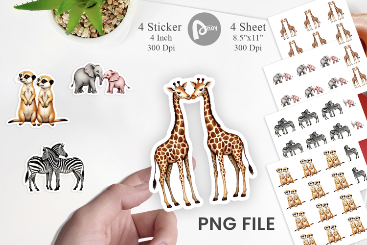 Safari Sweethearts Sticker