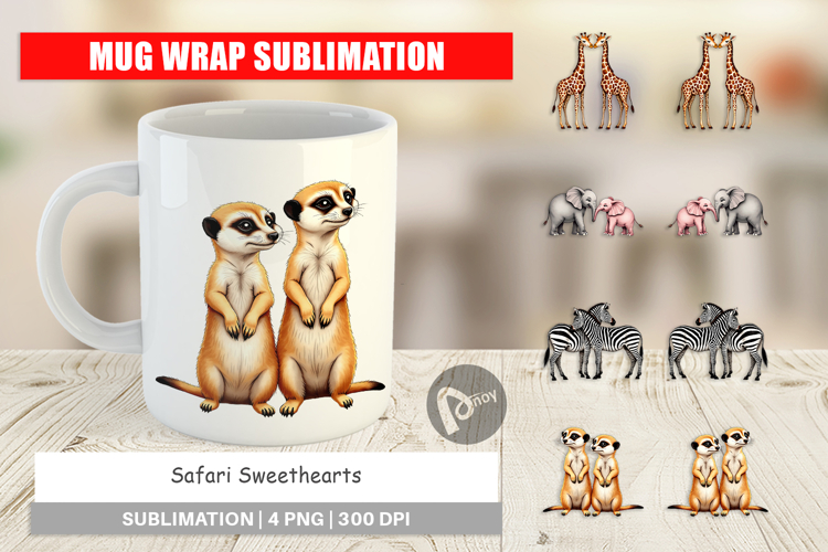 Safari Sweethearts Mug Wrap