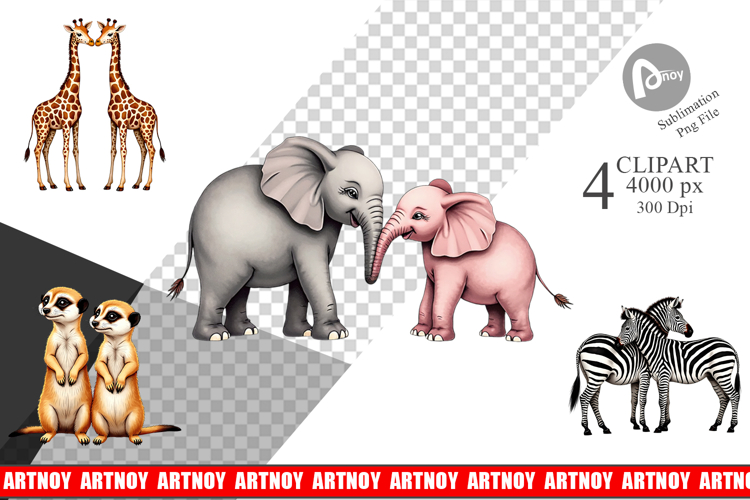 Safari Sweethearts Clipart