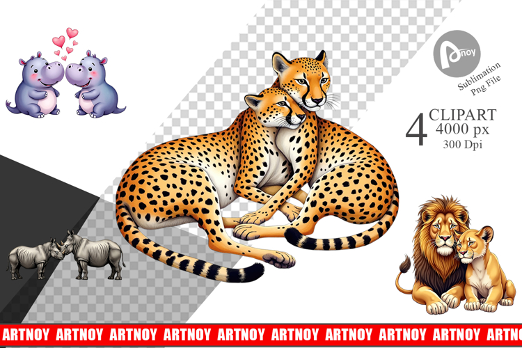 Safari Sweethearts Clipart