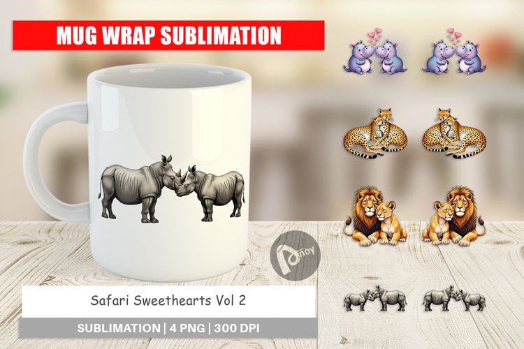 Safari Sweethearts Mug Wrap