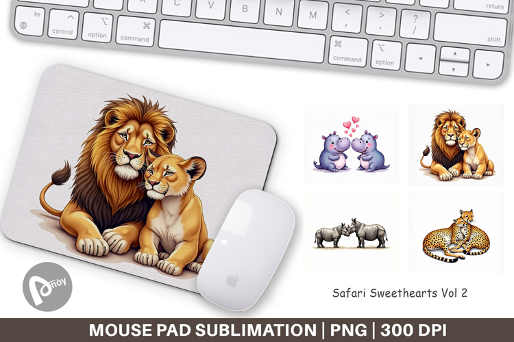 Safari Sweethearts Mouse Pad