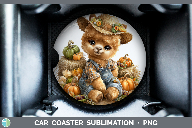 Safari Thanksgiving Camel Car Coaster Sublimation Designs