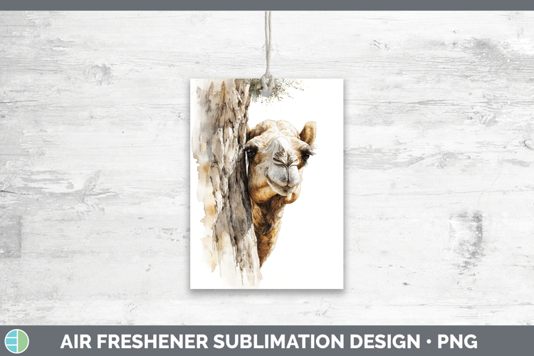 Camel Safari Tree Peek Air Freshener Sublimation Design