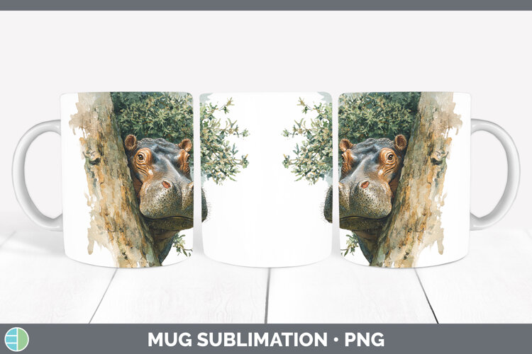 GorgeousSafari Tree Peek Mug Wrap design.