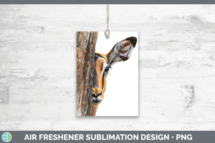Impala Safari Tree Peek Air Freshener Sublimation Design