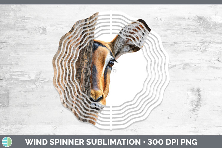 GorgeousSafari Tree Peek Wind Spinner design.