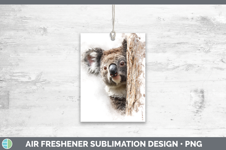 Koala Safari Tree Peek Air Freshener Sublimation Design