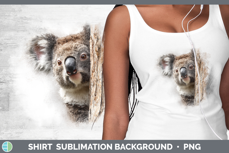 Koala Safari Tree Peek Shirt Sublimation Design
