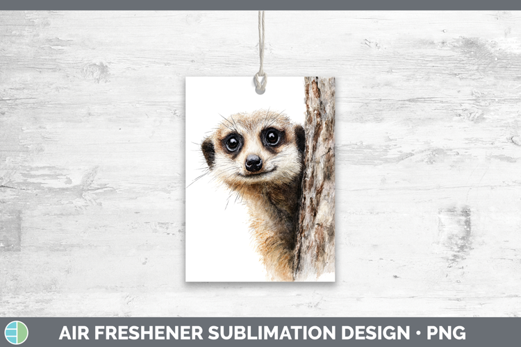 Meerkat Safari Tree Peek Air Freshener Sublimation Design