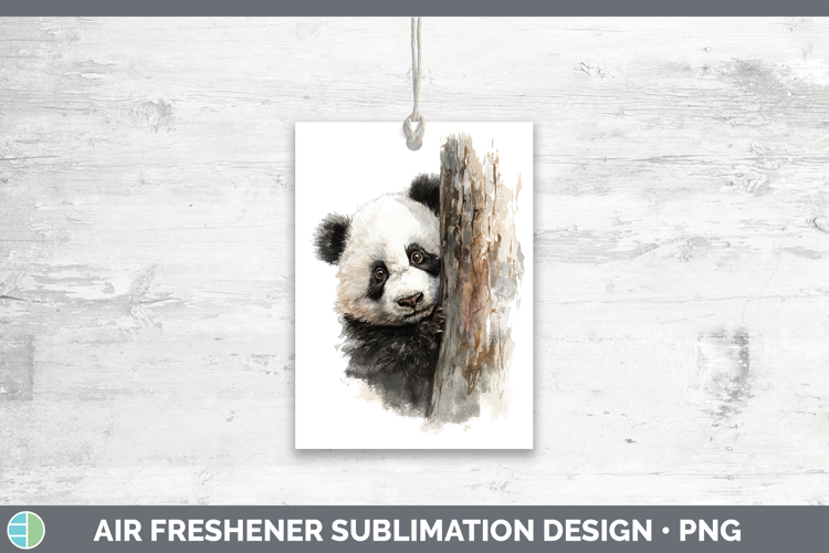 Panda Bear Safari Tree Peek Air Freshener Sublimation Design