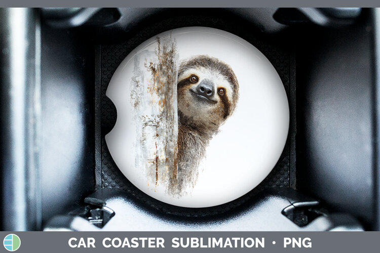 GorgeousSafari Tree Peek Car Coaster design.