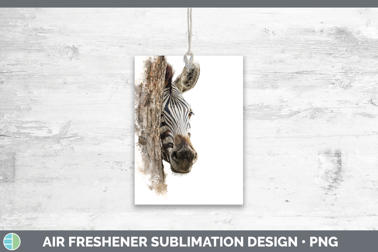 Zebra Safari Tree Peek Air Freshener Sublimation Design