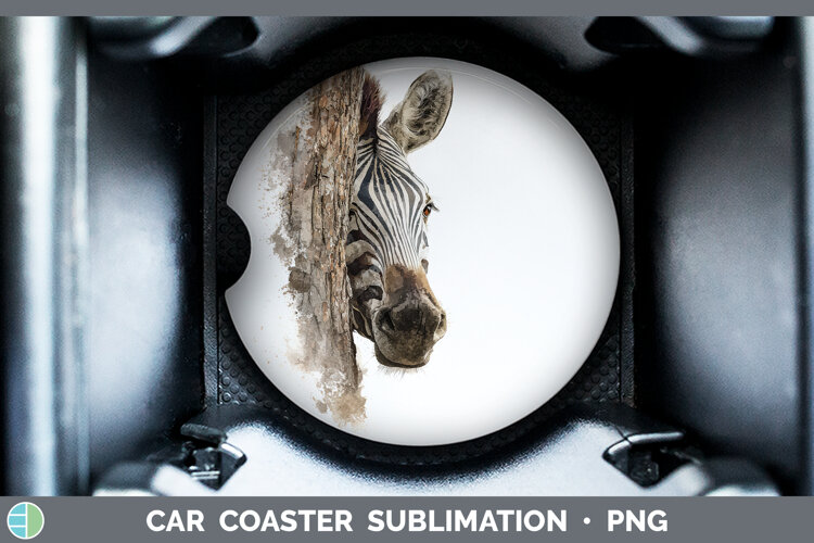 GorgeousSafari Tree Peek Car Coaster design.