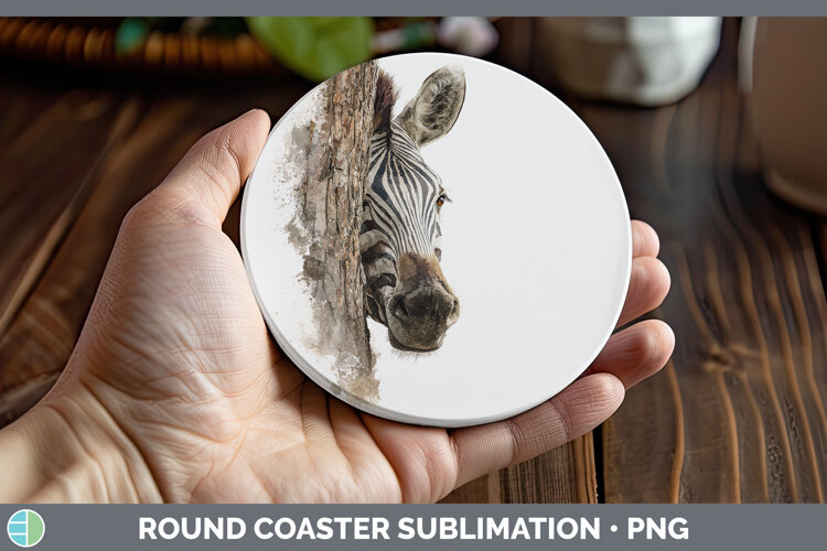 GorgeousSafari Tree Peek Round Coaster design.