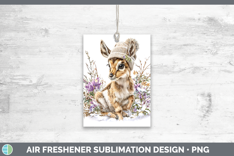 Antelope Safari Winter Knit Hat Air Freshener Sublimation De