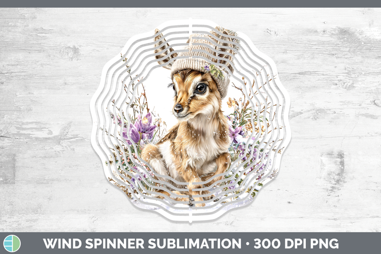 Antelope Safari Winter Knit Hat Wind Spinner Sublimation Des