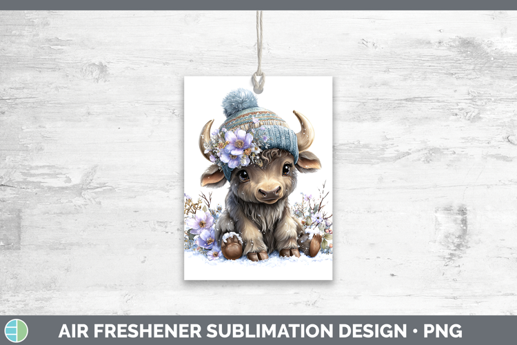 Buffalo Safari Winter Knit Hat Air Freshener Sublimation Des