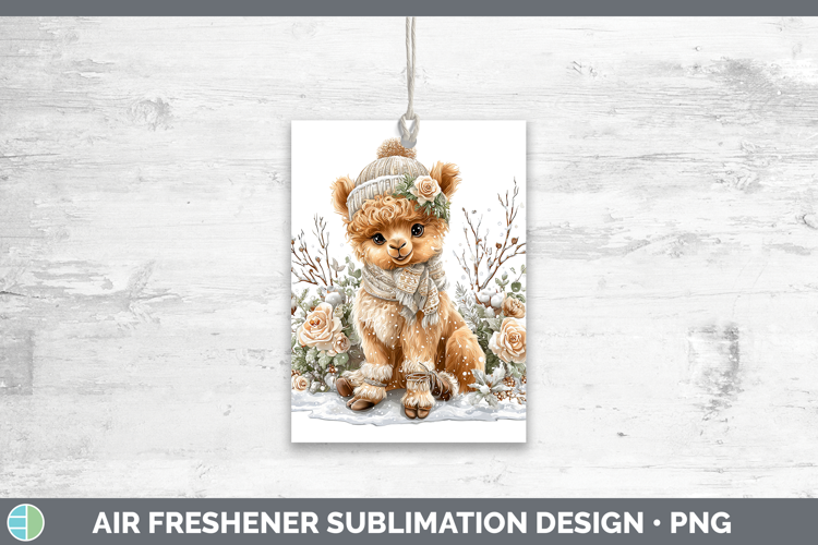Camel Safari Winter Knit Hat Air Freshener Sublimation Desig