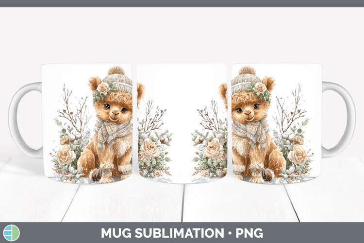 GorgeousSafari Winter Knit Hat Mug Wrap design.