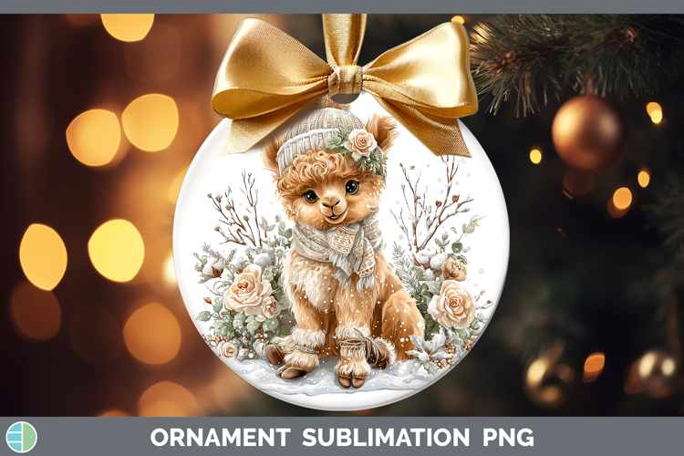 Camel Safari Winter Knit Hat Ornament Sublimation Design