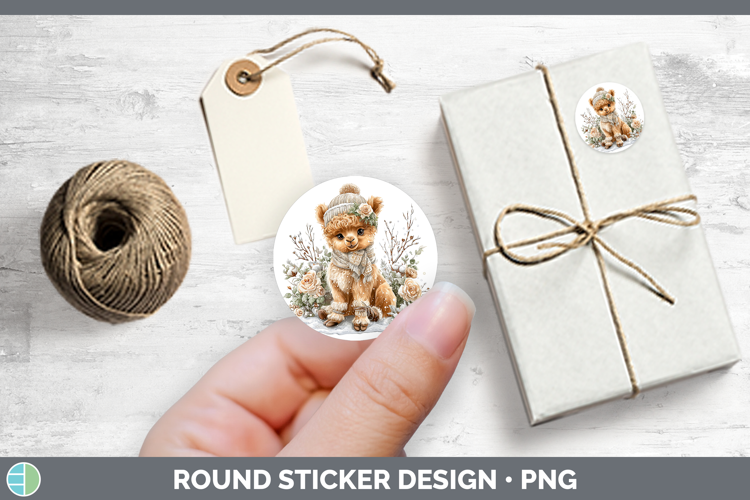 Camel Safari Winter Knit Hat Stickers Design