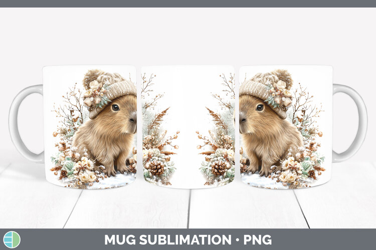GorgeousSafari Winter Knit Hat Mug Wrap design.