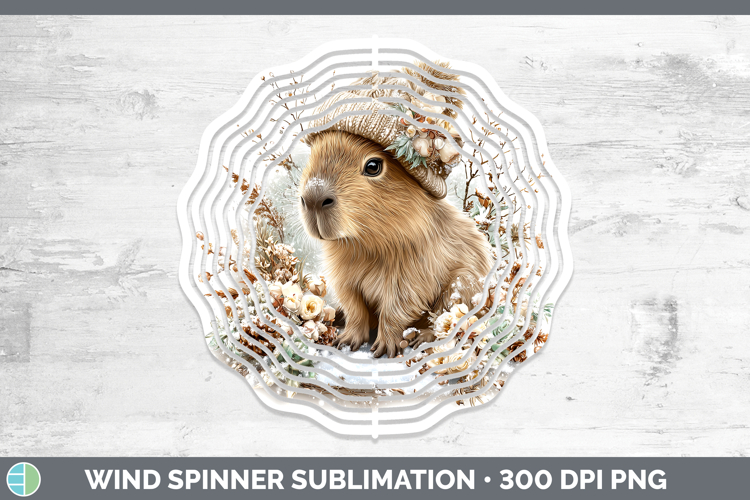 Capybara Safari Winter Knit Hat Wind Spinner Sublimation Des