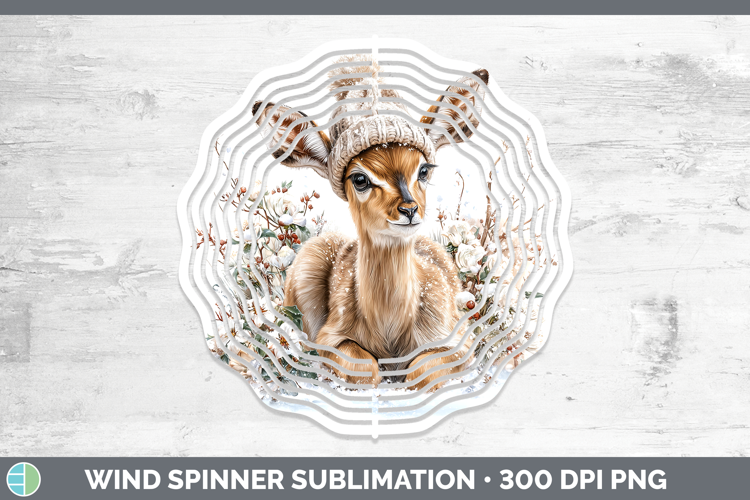 Impala Safari Winter Knit Hat Wind Spinner Sublimation Desig