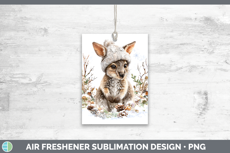 Kangaroo Safari Winter Knit Hat Air Freshener Sublimation De