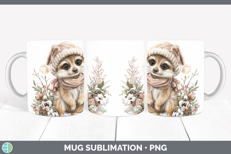 GorgeousSafari Winter Knit Hat Mug Wrap design.