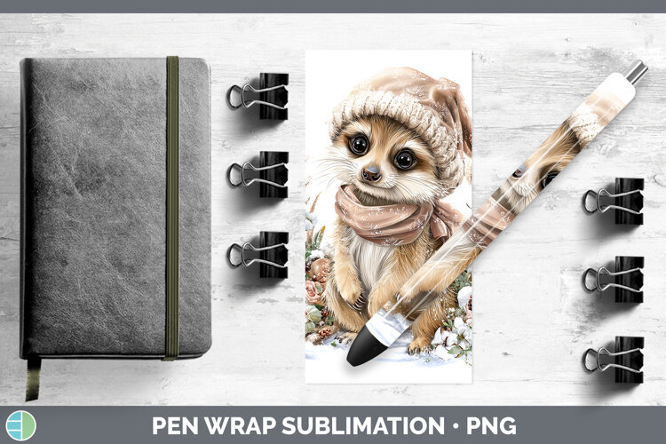 GorgeousSafari Winter Knit Hat Pen Wrap design.