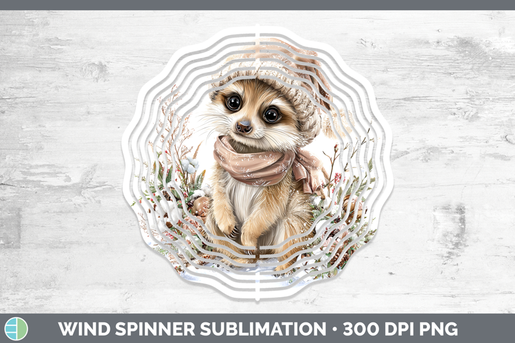 Meerkat Safari Winter Knit Hat Wind Spinner Sublimation Desi